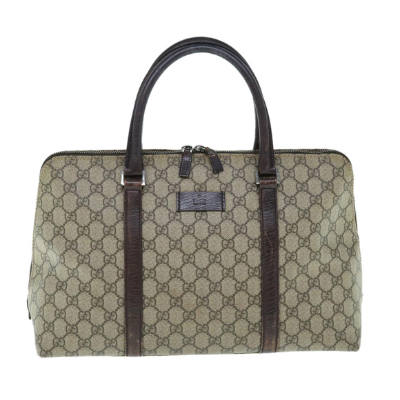 GUCCI GG Supreme Hand Bag PVC Leather Beige 114537 Auth am5468 - Picture 13 of 16